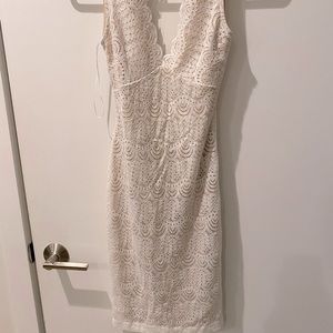 Backless White Lace Dress - size small